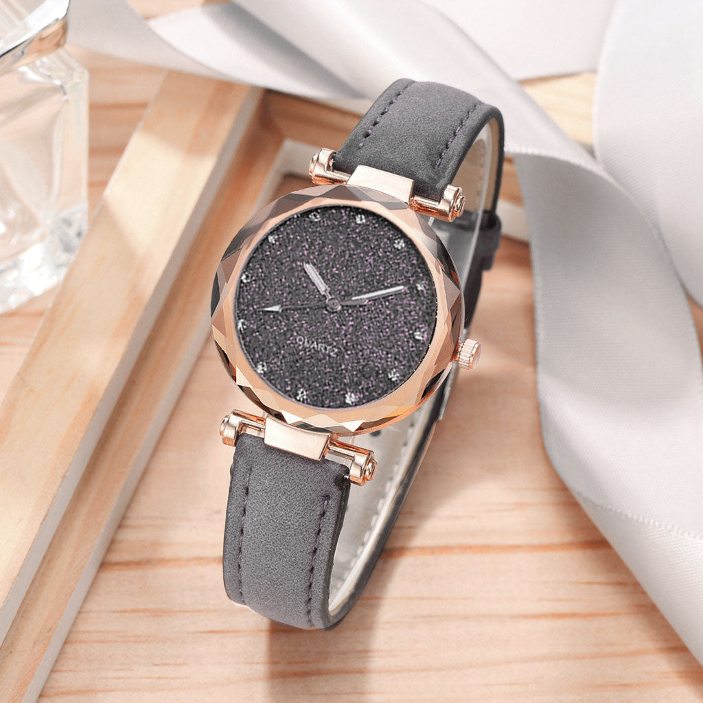 Frosted belt watch