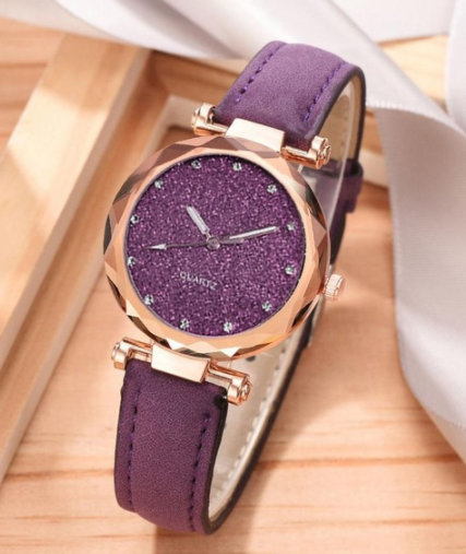Frosted belt watch